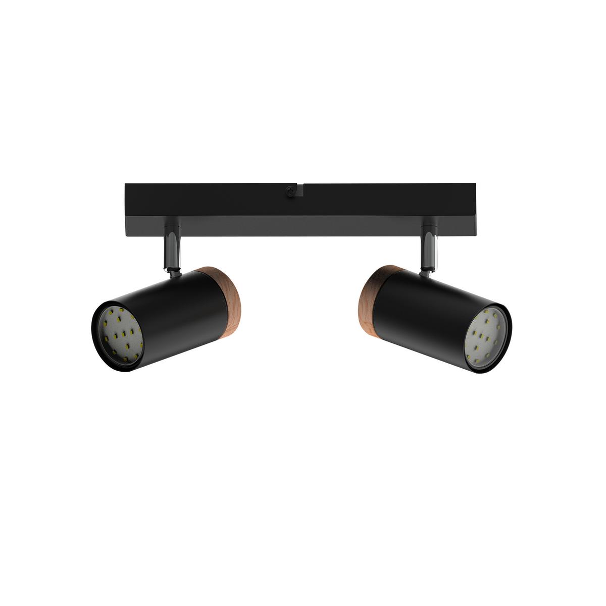 Deckenstrahler 92-13712 Lagos - Eichefarben/Schwarz, KONVENTIONELL, Metall (31/10.5/13.5cm)