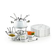 Fondueset 931228 - Weiß, Basics, Keramik/Metall (35,5/28/34,5cm) - Mäser
