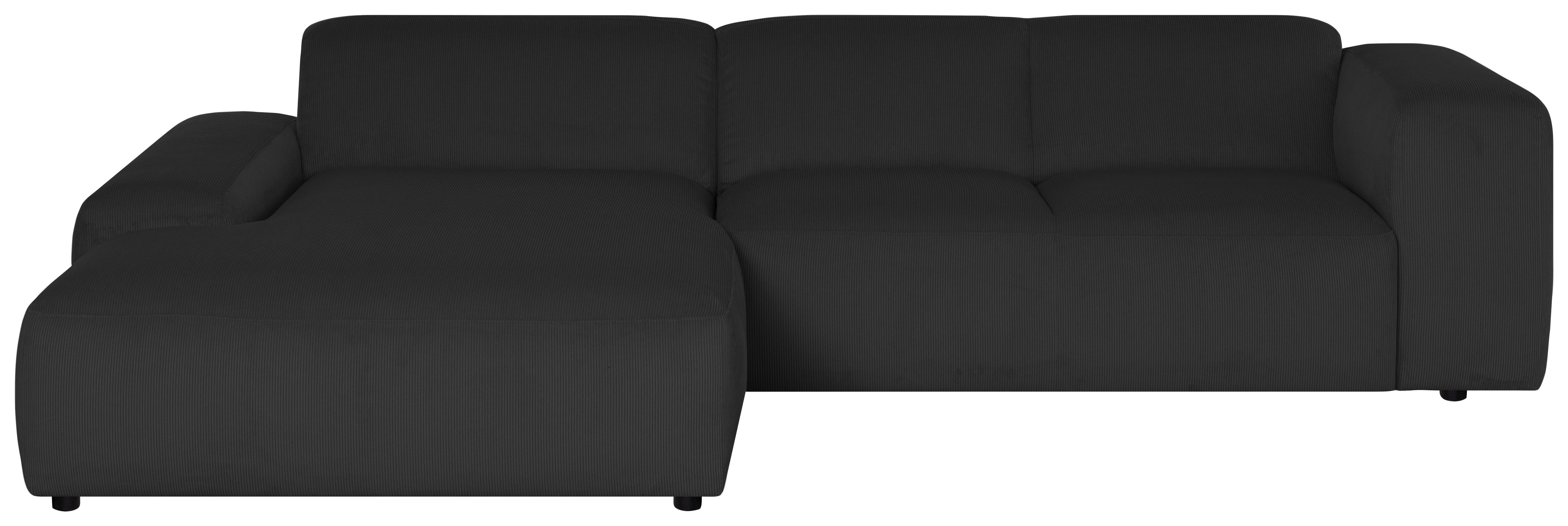 Ecksofa Hannah Schwarz 170x252 cm - Schwarz, Design, Textil (200/304cm) - MID.YOU