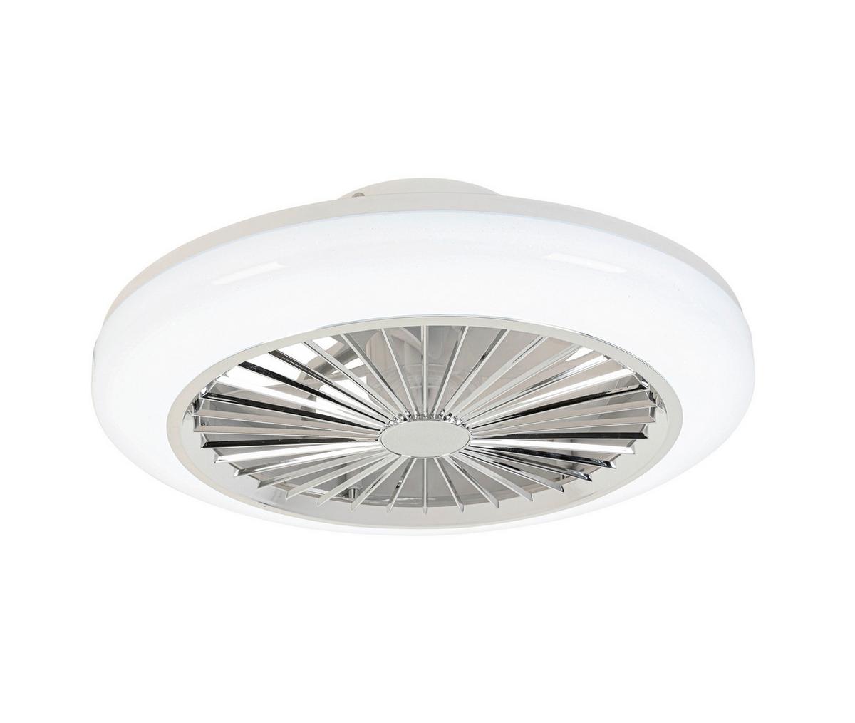 STROPNÍ VENTILÁTOR TUIO - bílá/barvy chromu, Moderní, plast (45/16cm) - Mömax