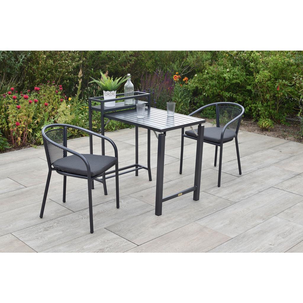 Balkonmöbel Set 3 -teilig. Aus Metall