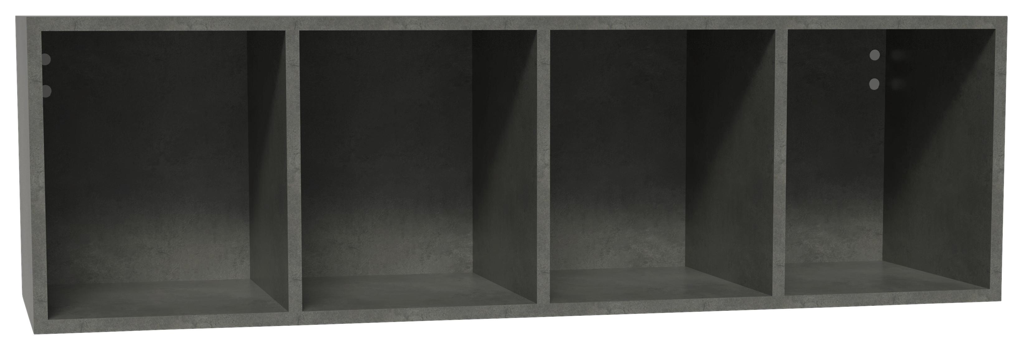 Wandregal Las Vegas Schieferfarben B: 120 cm - Schieferfarben, MODERN, Holzwerkstoff (120/36/37cm) - Vertico