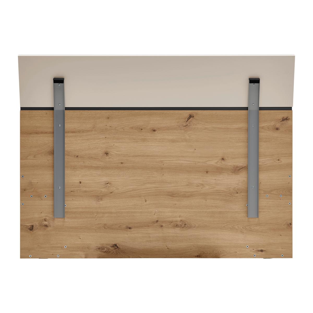 POSTEL S ÚLOŽNÝM PROSTOREM CASA MIA - kašmírová/dub artisan, Konvenční, kompozitní dřevo (120/200cm)