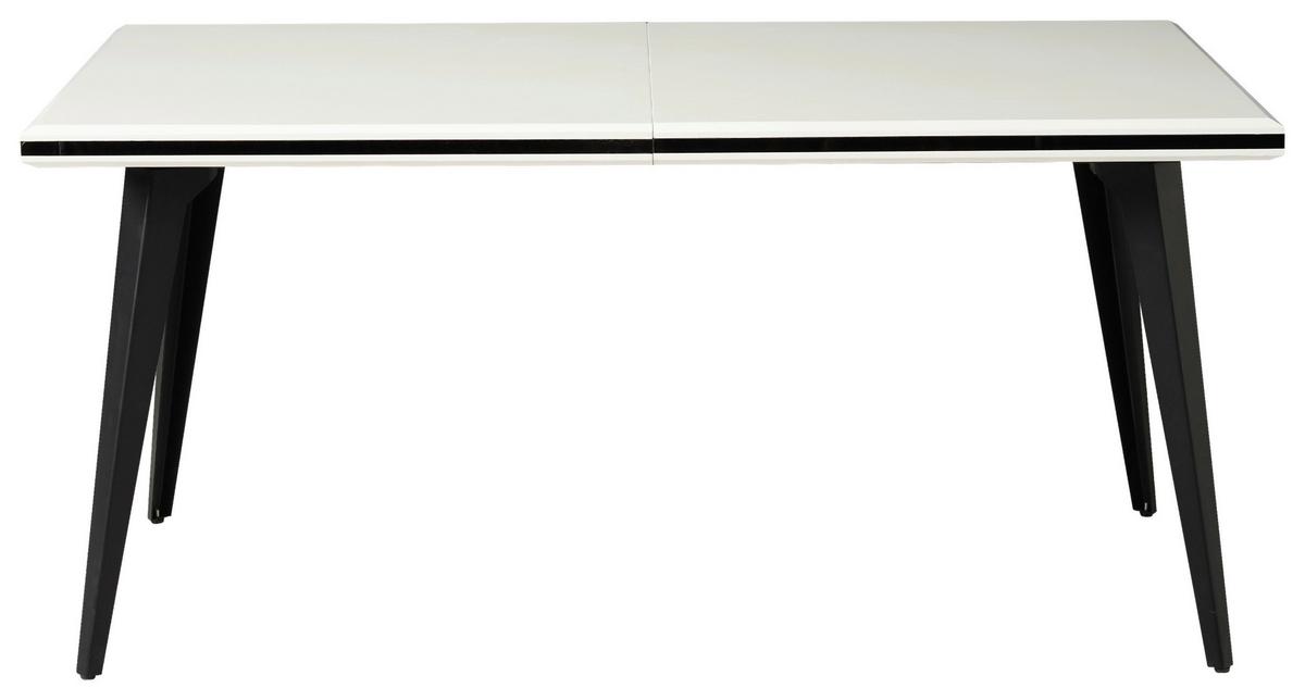 Esstisch Kobe - Schwarz/Weiß, MODERN, Holzwerkstoff/Metall (160-200/76/90cm) - MID.YOU