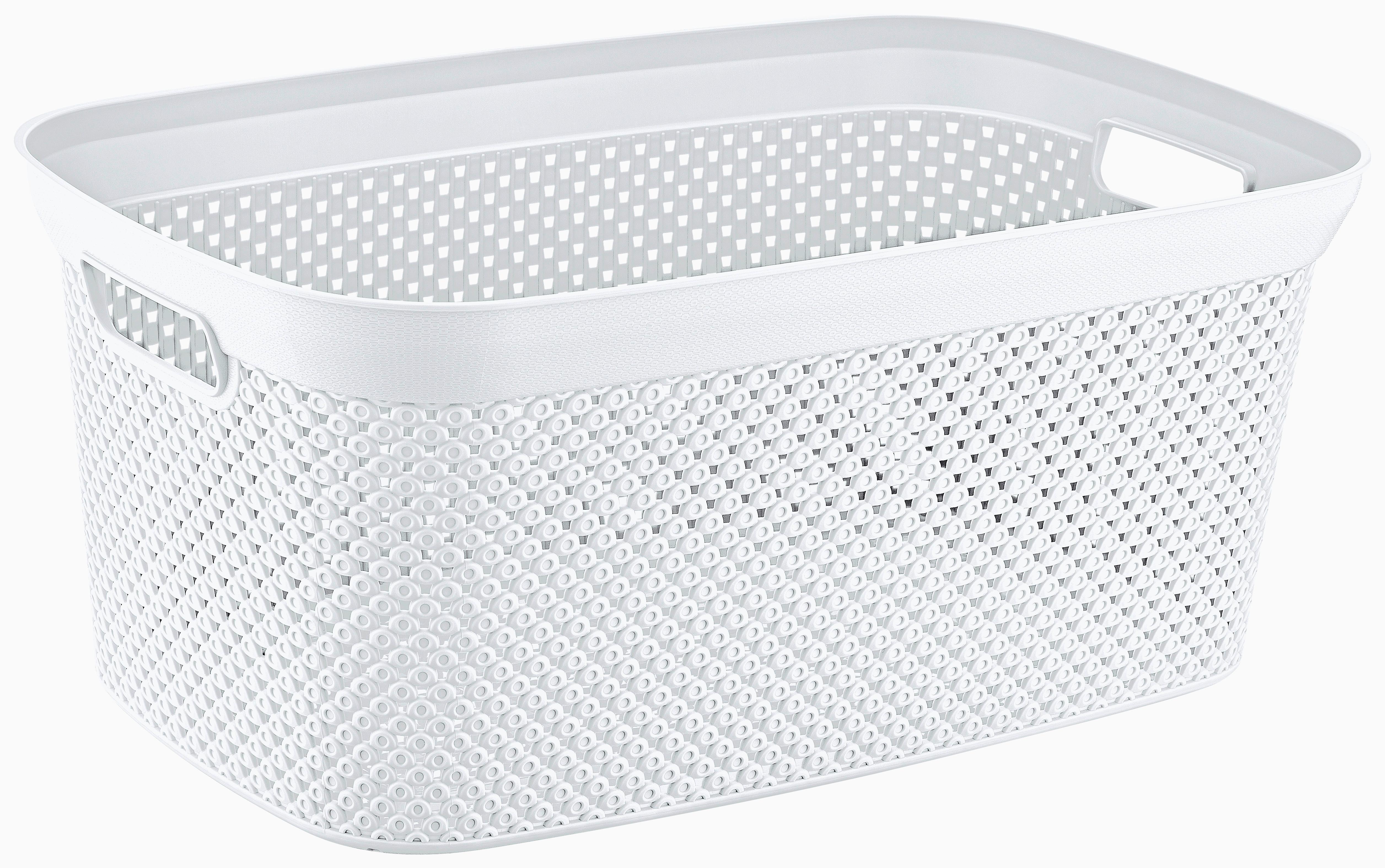Ruháskosár Diamond - fehér, Basics, műanyag (54,3/33,5/23,4cm) - Luca Bessoni