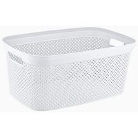 Ruháskosár Diamond - fehér, Basics, műanyag (54,3/33,5/23,4cm) - Luca Bessoni
