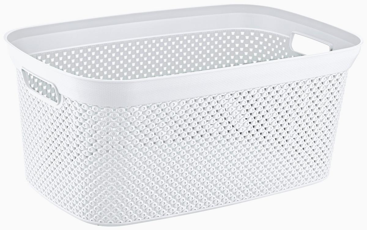 Ruháskosár Diamond - fehér, Basics, műanyag (54,3/33,5/23,4cm) - Luca Bessoni