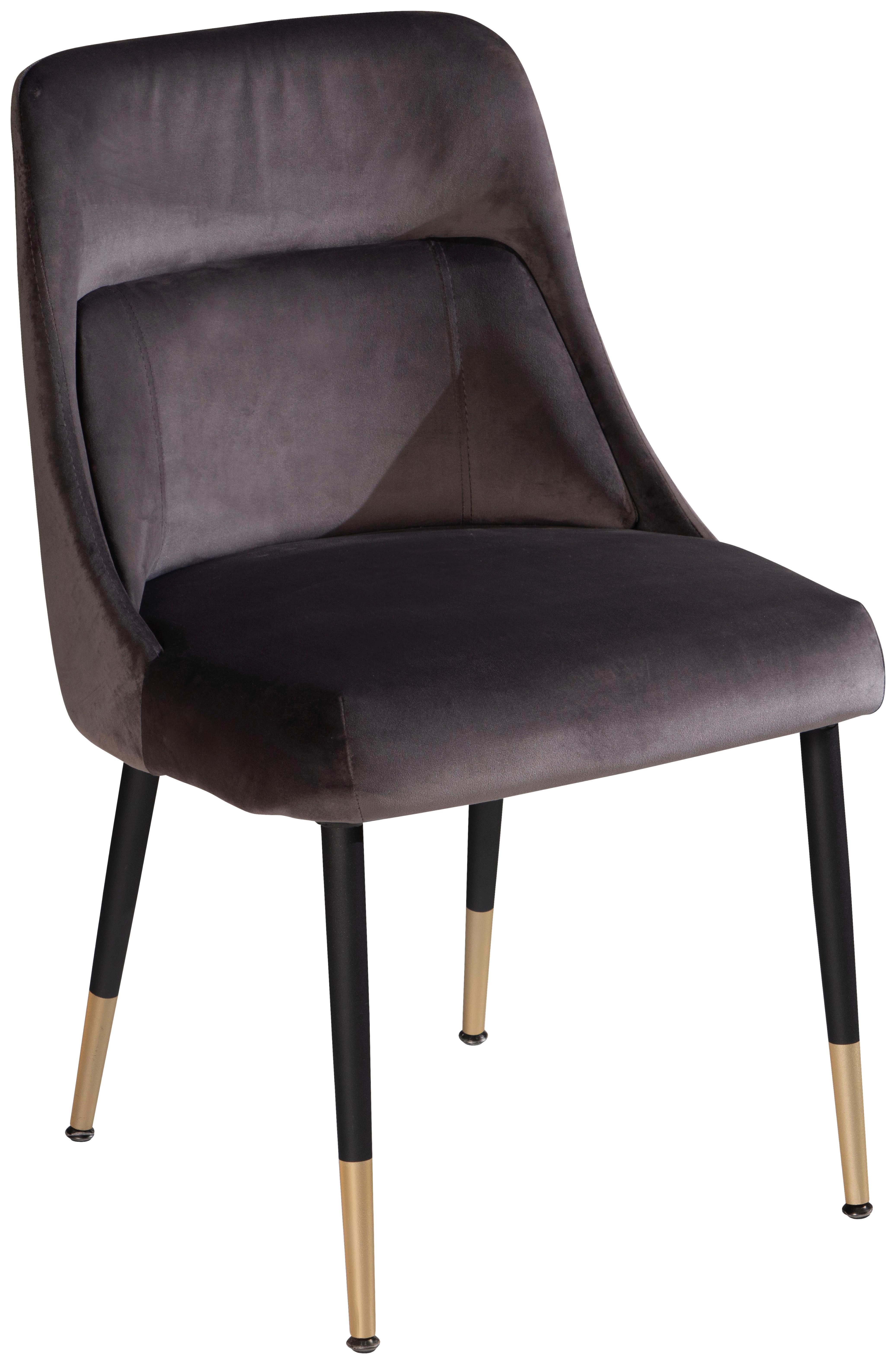 Stolička sivá/zlatá - čierna/sivá, Design, kov/textil (49/85/56cm) - Livetastic