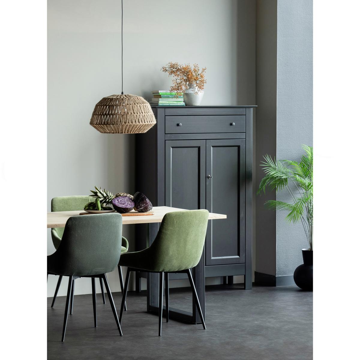 Esstisch Tablo Naturfarben/Schwarz L: 160cm - Schwarz/Naturfarben, MODERN, Holz (160/90/75cm) - Livetastic