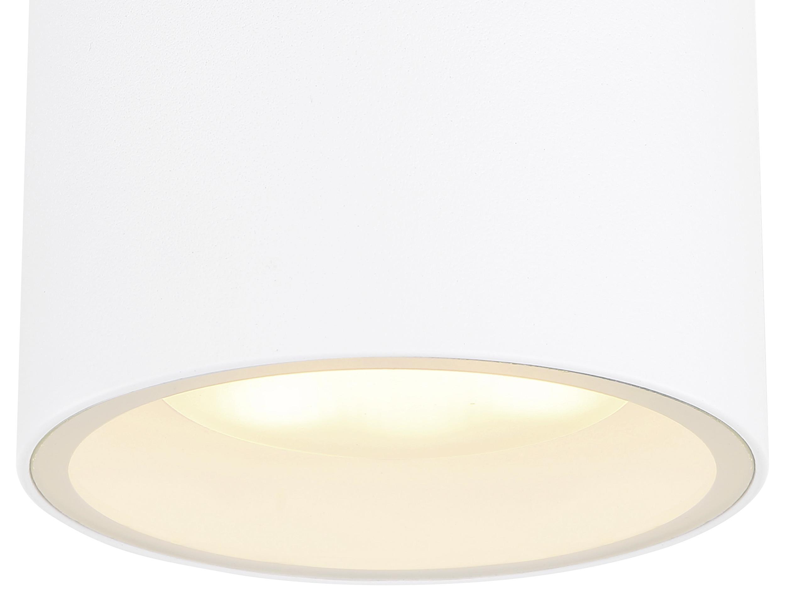 Led Außenleuchte Alcala 11 Watt Aluminium, Deckenmontage - Klar/Weiß, Basics, Glas/Metall (10,8/9,6cm) - Globo