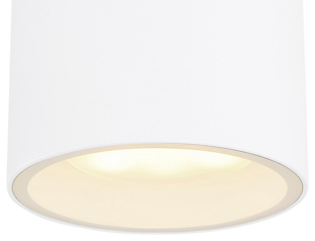Led Außenleuchte Alcala 11 Watt Aluminium, Deckenmontage - Klar/Weiß, Basics, Glas/Metall (10,8/9,6cm) - Globo