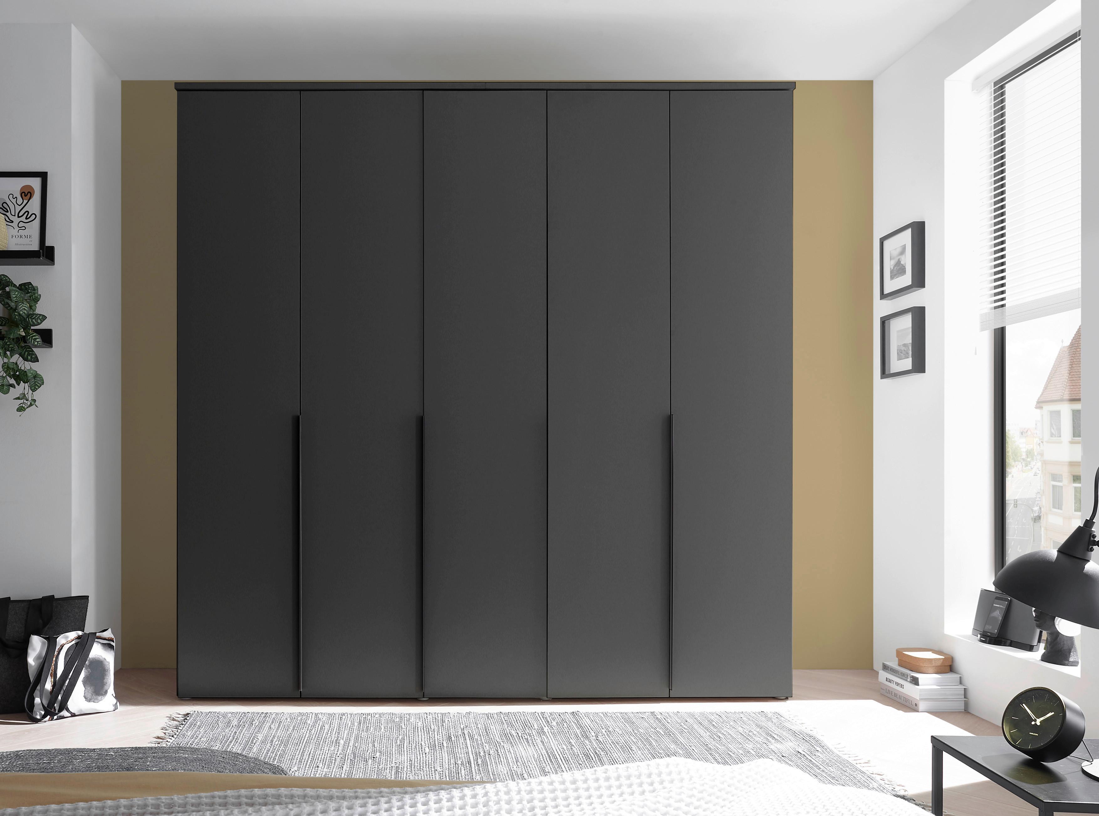 Drehtürenschrank 225 cm Kevo Graphitfarben - Graphitfarben, MODERN, Holzwerkstoff (225/225/52cm) - Carryhome
