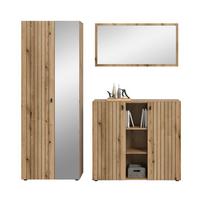 Garderobe Station Eiche Dekor B: 191cm - Eichefarben, Design, Holzwerkstoff (191/192/37cm) - MID.YOU