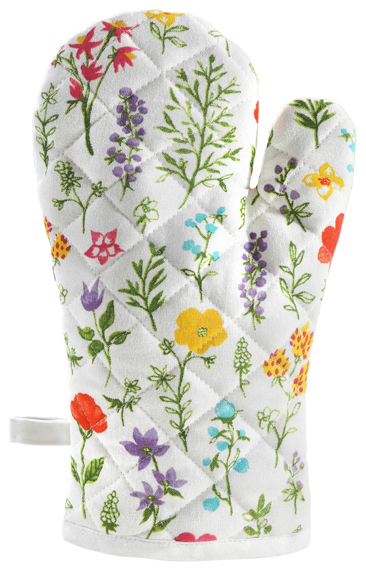 Ofenhandschuh Linessa - Pink/Gelb, MODERN, Textil (31/16cm) - Luca Bessoni