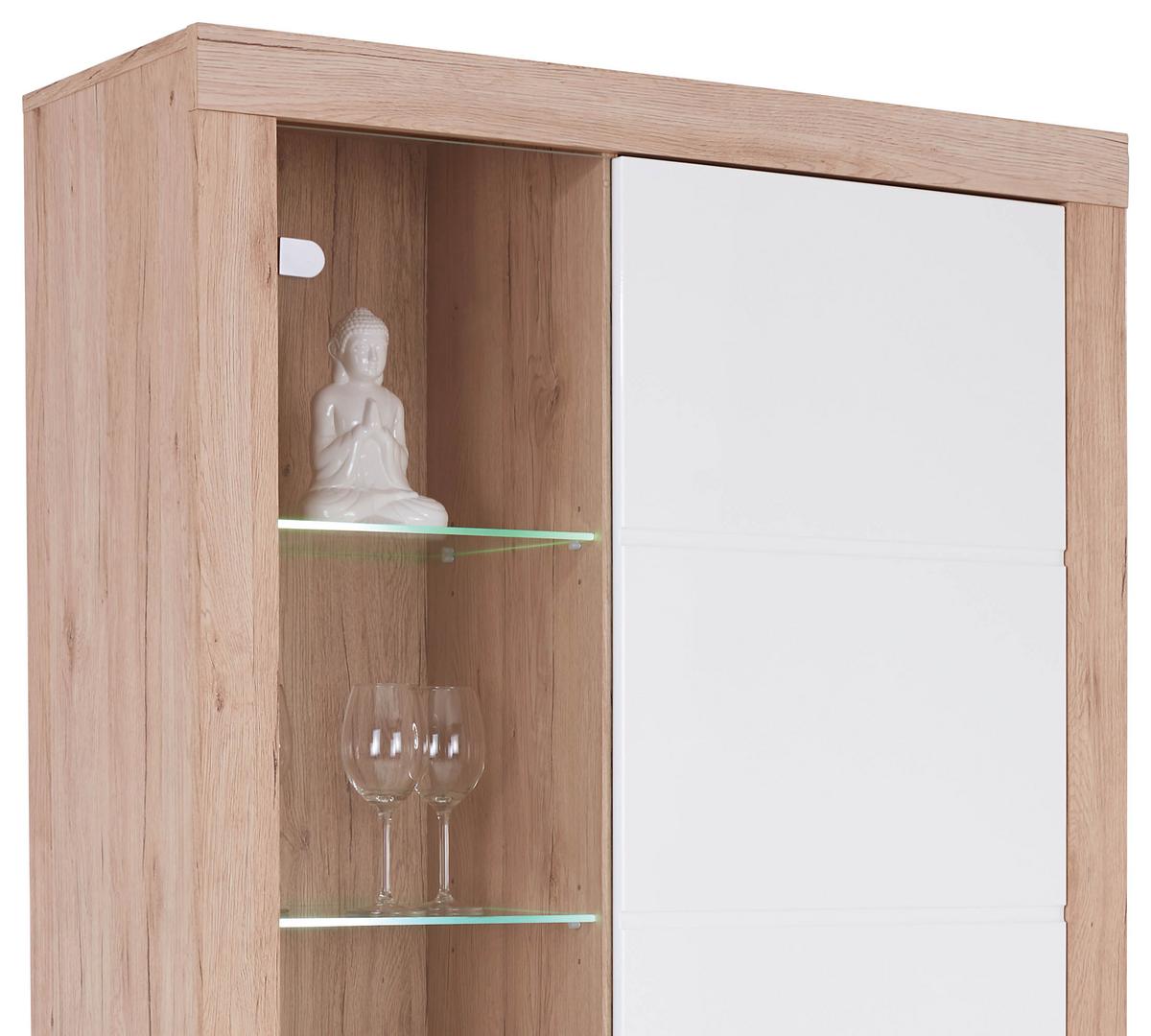 Odporúčaná kombinácia MALTA - SAN REMO 6 - biela/farba duba, Modern, kompozitné drevo/plast (320/197/42cm)