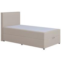 Boxspringbett Naxos 100x200 Soul 2 Beige - Beige/Schwarz, MODERN, Holzwerkstoff/Textil (100/200cm)