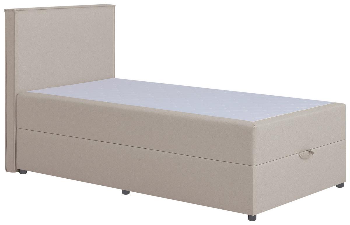 Boxspringbett Naxos 100x200 Soul 2 Beige - Beige/Schwarz, MODERN, Holzwerkstoff/Textil (100/200cm)