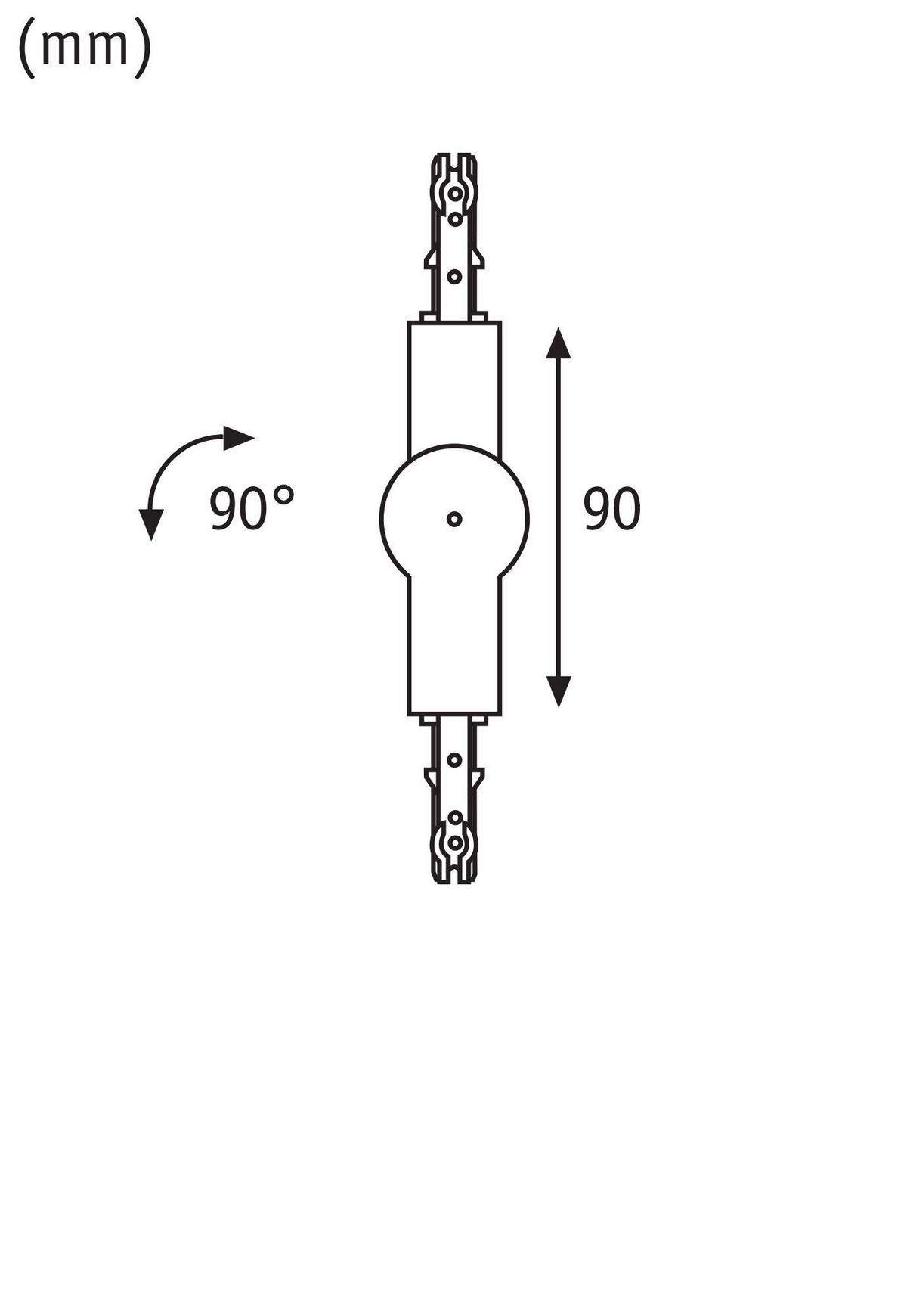 Schienensystem-Verbinder 95649 Urail Gelenksverb. Sw - Weiß, Basics, Metall (18,9/1,8/3,6cm) - Paulmann