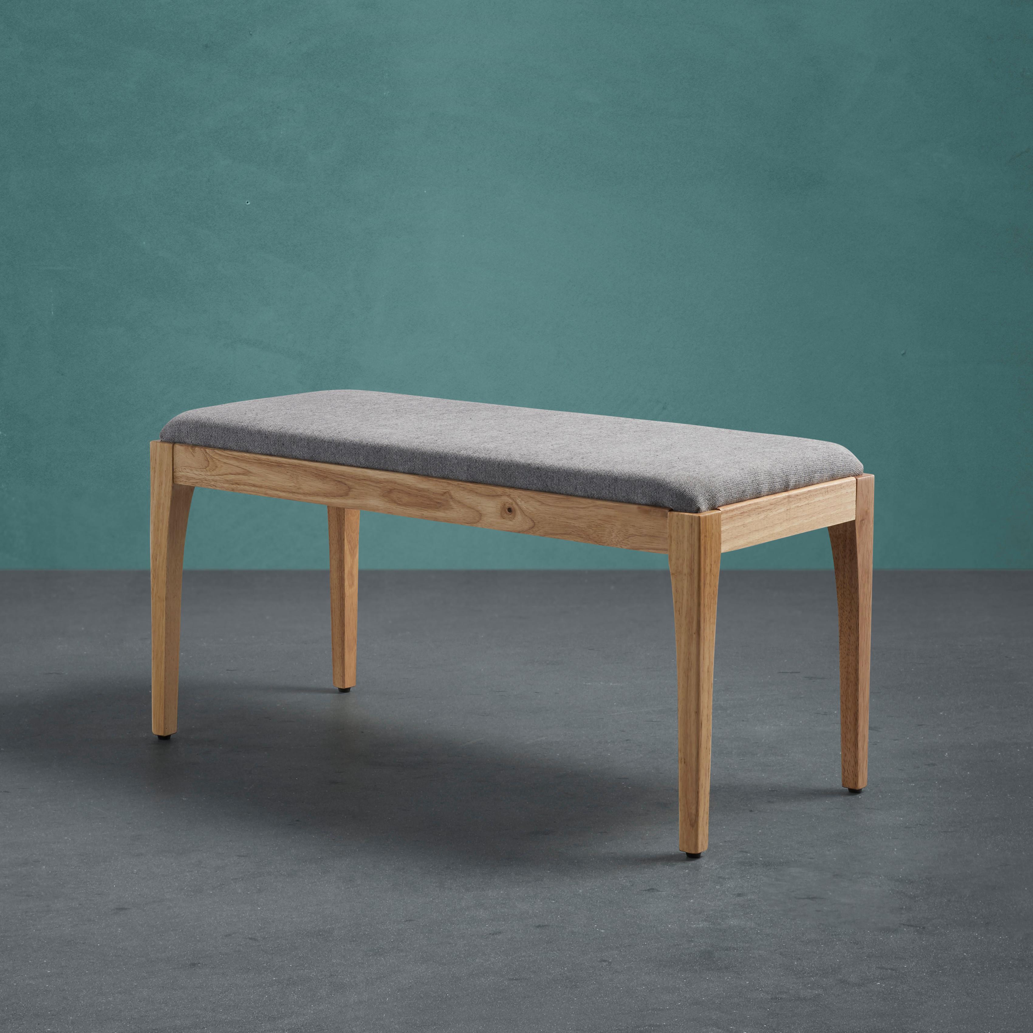 Lavice Jarry - šedá, Moderní, dřevo/textil (92/46/39cm) - Modern Living