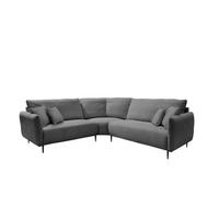 Ecksofa Vanilla Grau S: 256x256 cm - Schwarz/Grau, Design, Textil (256/256cm) - Livetastic