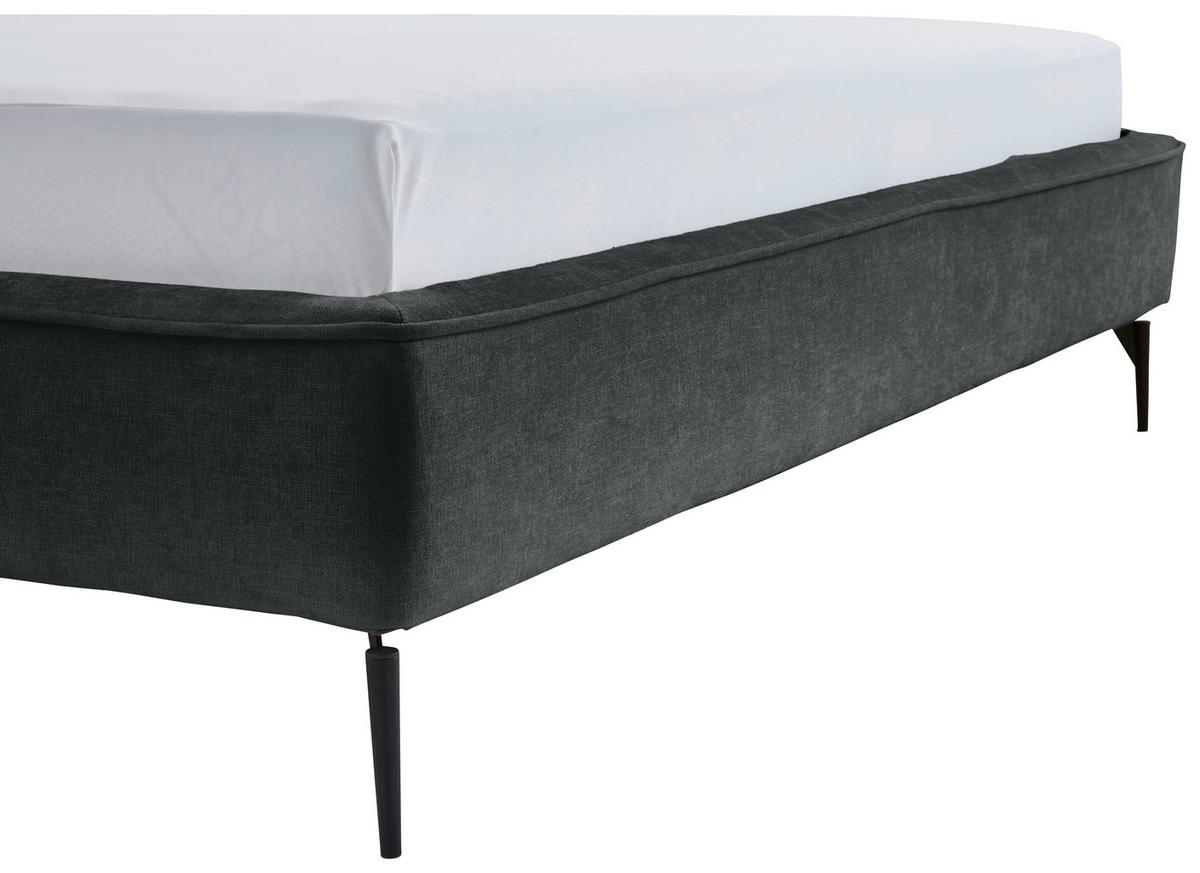 Polsterbett Infinity Liberty Dunkelgrün 180x200cm - Dunkelgrün/Schwarz, MODERN, Textil (180/200cm) - Livetastic