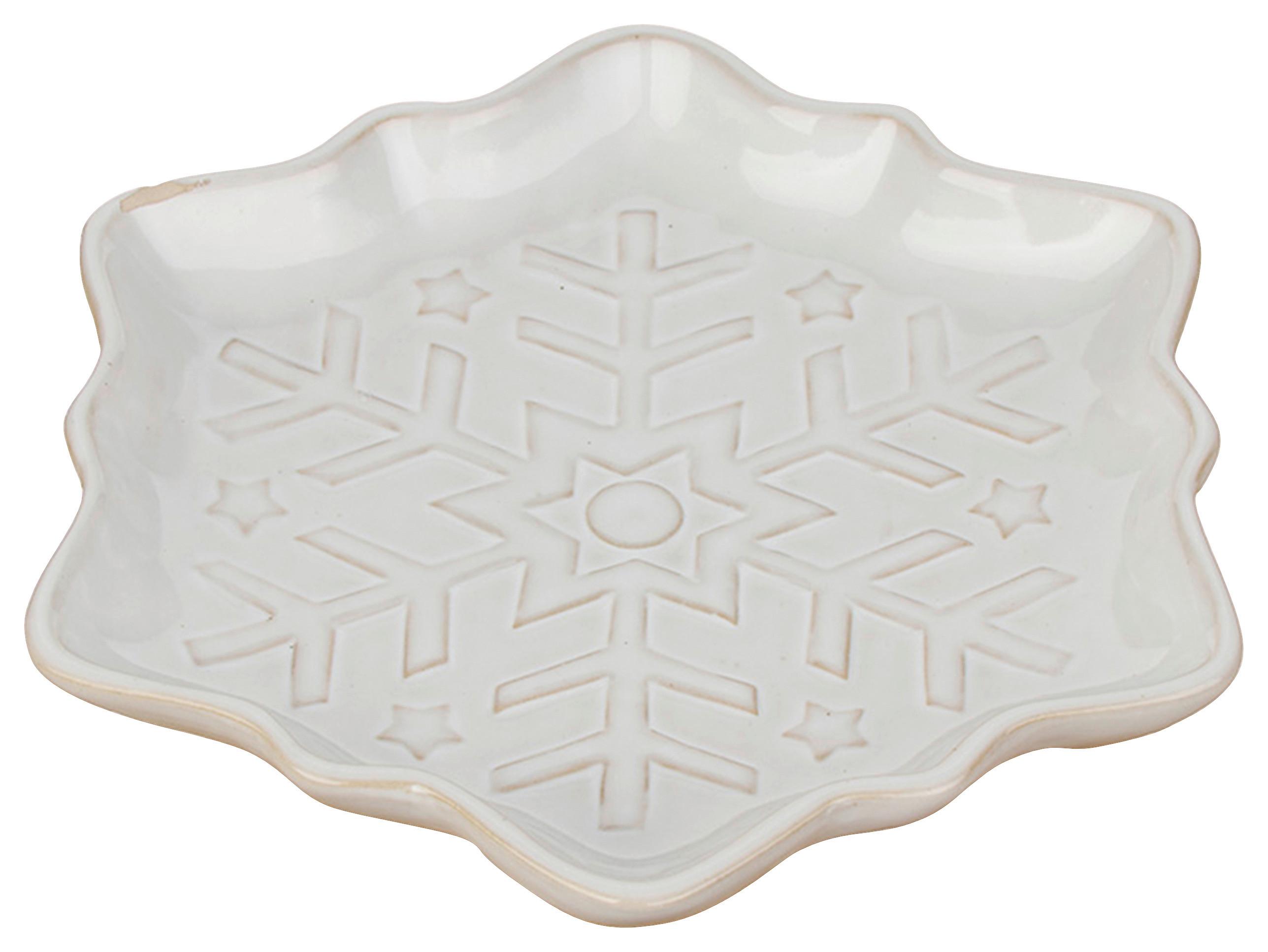 DEZERTNÝ TANIER CAITH - biela, Romantik / Landhaus, keramika (25/3,2/22cm) - Mömax
