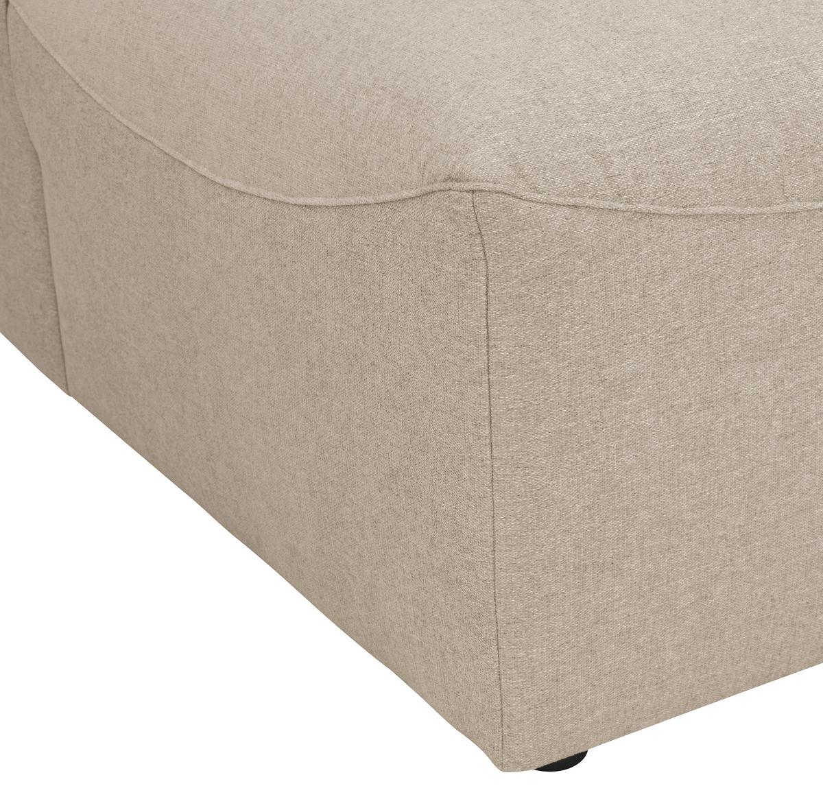 Wohnlandschaft Lena Creme Flachgewebe - Creme, Design, Textil (250/350/235cm) - Max Winzer