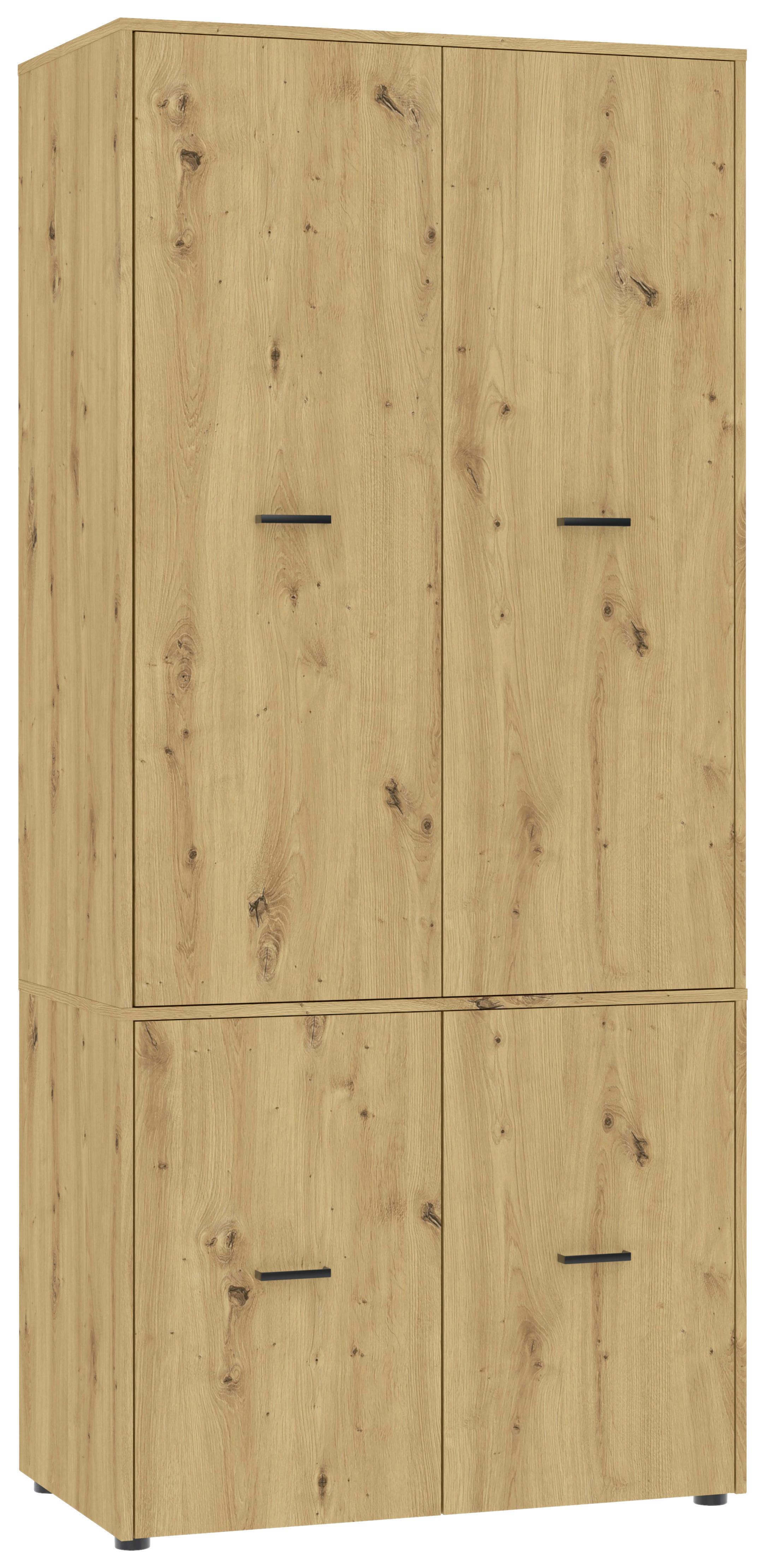 Kleiderschrank Kivo Eiche Artisan Dekor, B: 90 Cm
