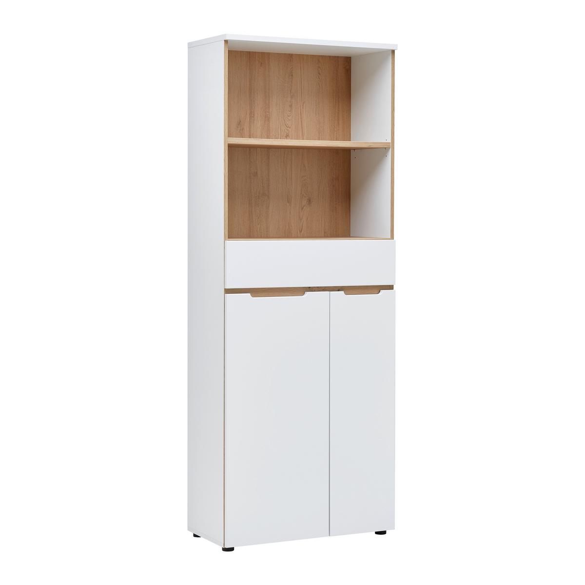KOMBINACE REGÁLŮ DALLAS - bílá/černá, Moderní, kompozitní dřevo/plast (75/197/38cm) - Mömax
