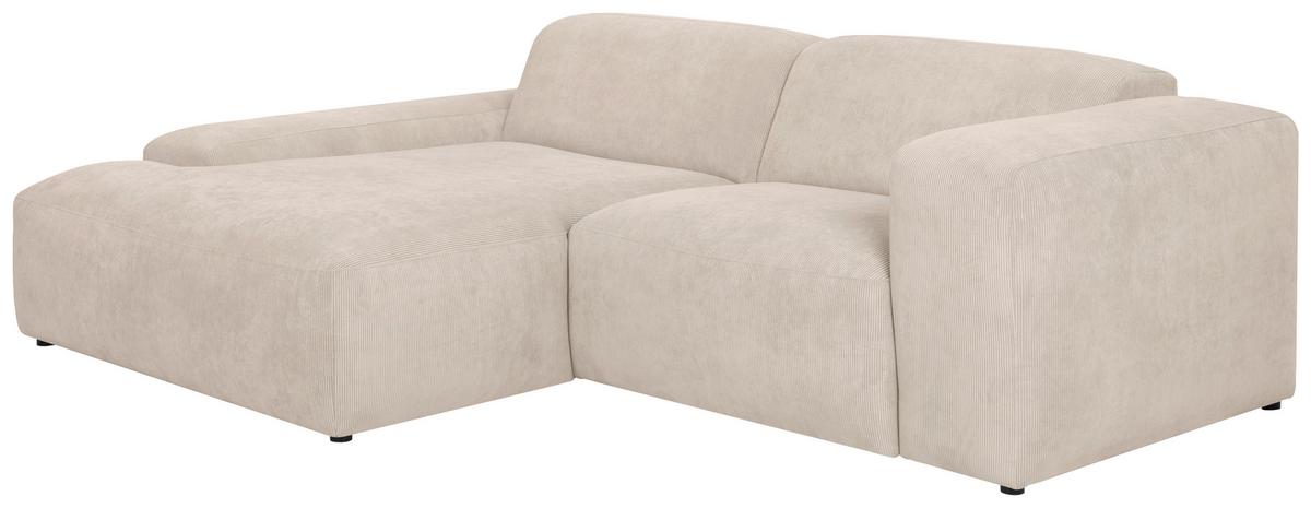 ECKSOFA Hannah Beige S: 170x252cm - Beige/Schwarz, Design, Textil (170/252cm) - MID.YOU