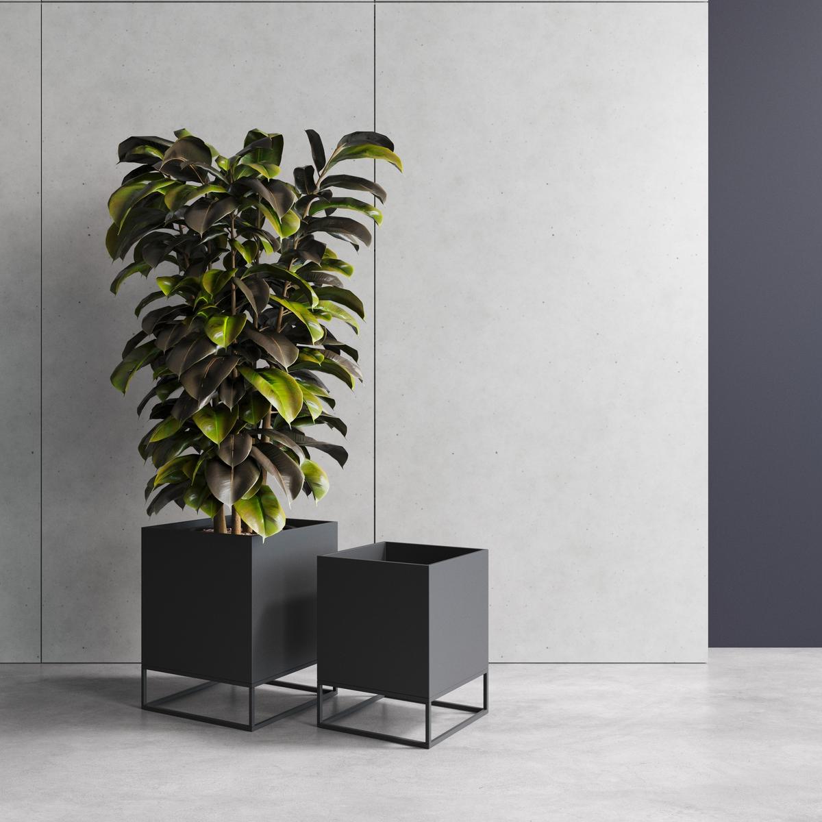 Blumenständer Metall Schwarz Bxhxt: 32x32x40 Cm - Schwarz, Basics, Metall (32/32/40cm)