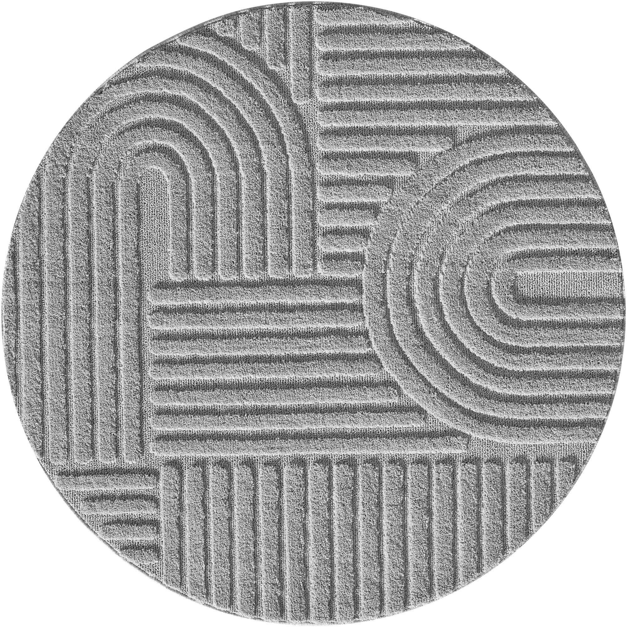 Hochflorteppich Art 80 X 80 1121 Silver - Silberfarben, Basics, Textil (80cm) - Novel