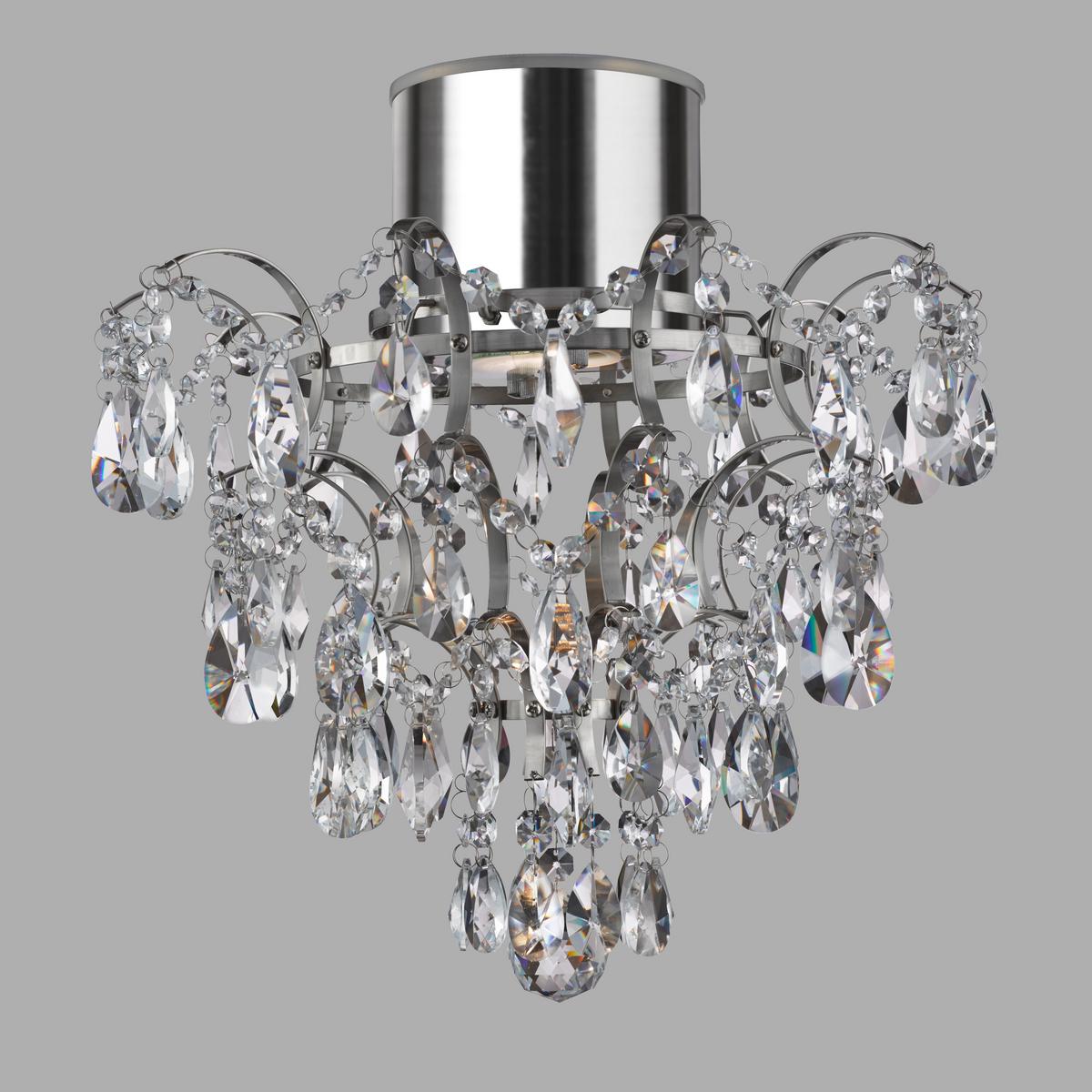 Kronleuchter 7901-1cc - Chromfarben, KONVENTIONELL, Glas/Metall (36/38/36cm)