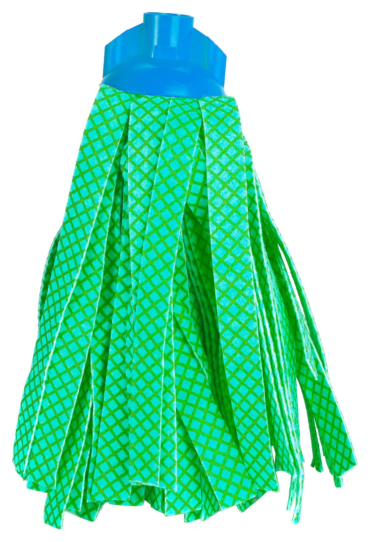 Wischmopp Medium Vliesstoff - Blau/Grün, KONVENTIONELL, Textil (14/30cm) - Ondega