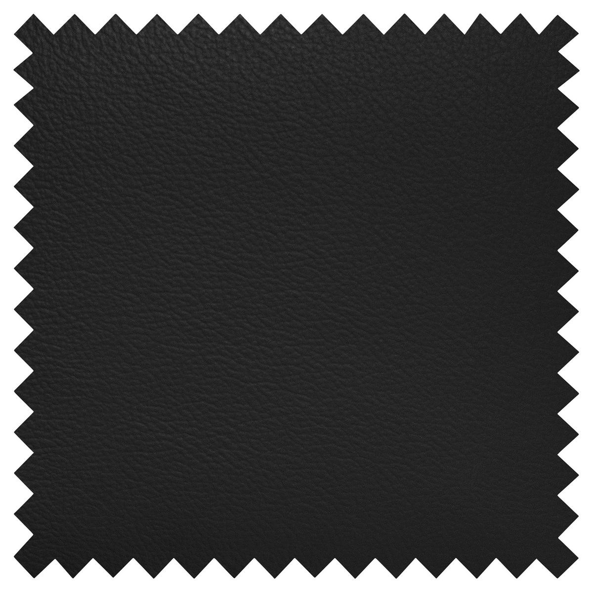 Wohnlandschaft Aspen Schwarz U-Form: 208 cm - Chromfarben/Schwarz, Design, Leder/Textil (208/315/175cm) - Livetastic