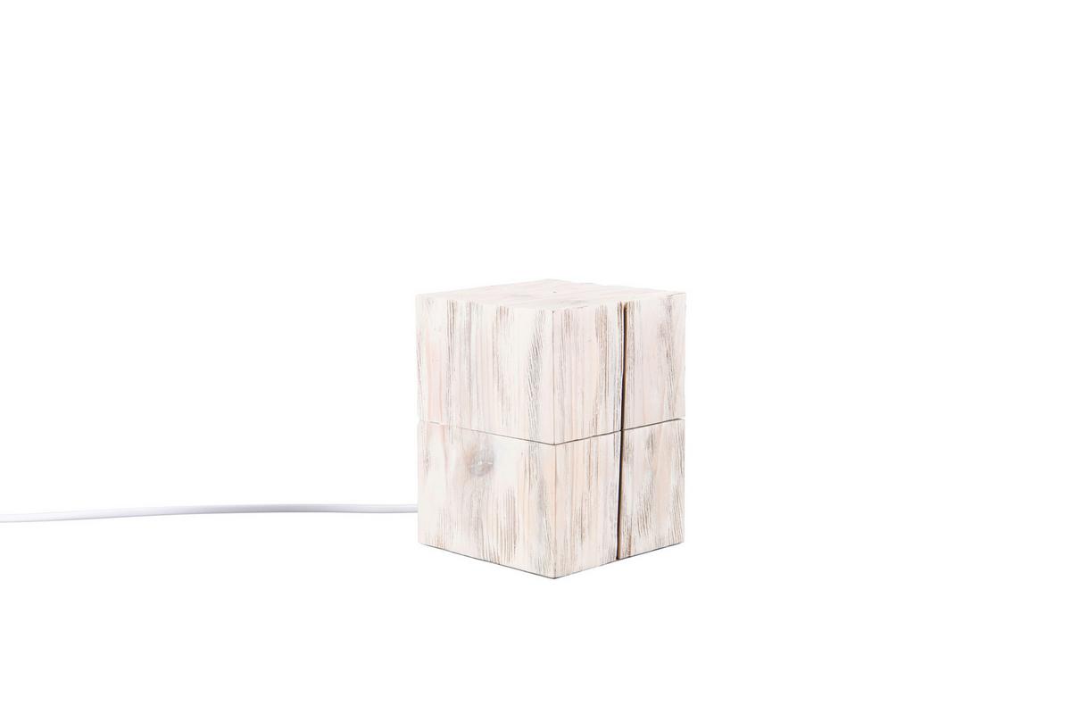 Tischleuchte 514110101 Treasure - Weiß, Trend, Holz (12/12/16cm) - Trio Leuchten