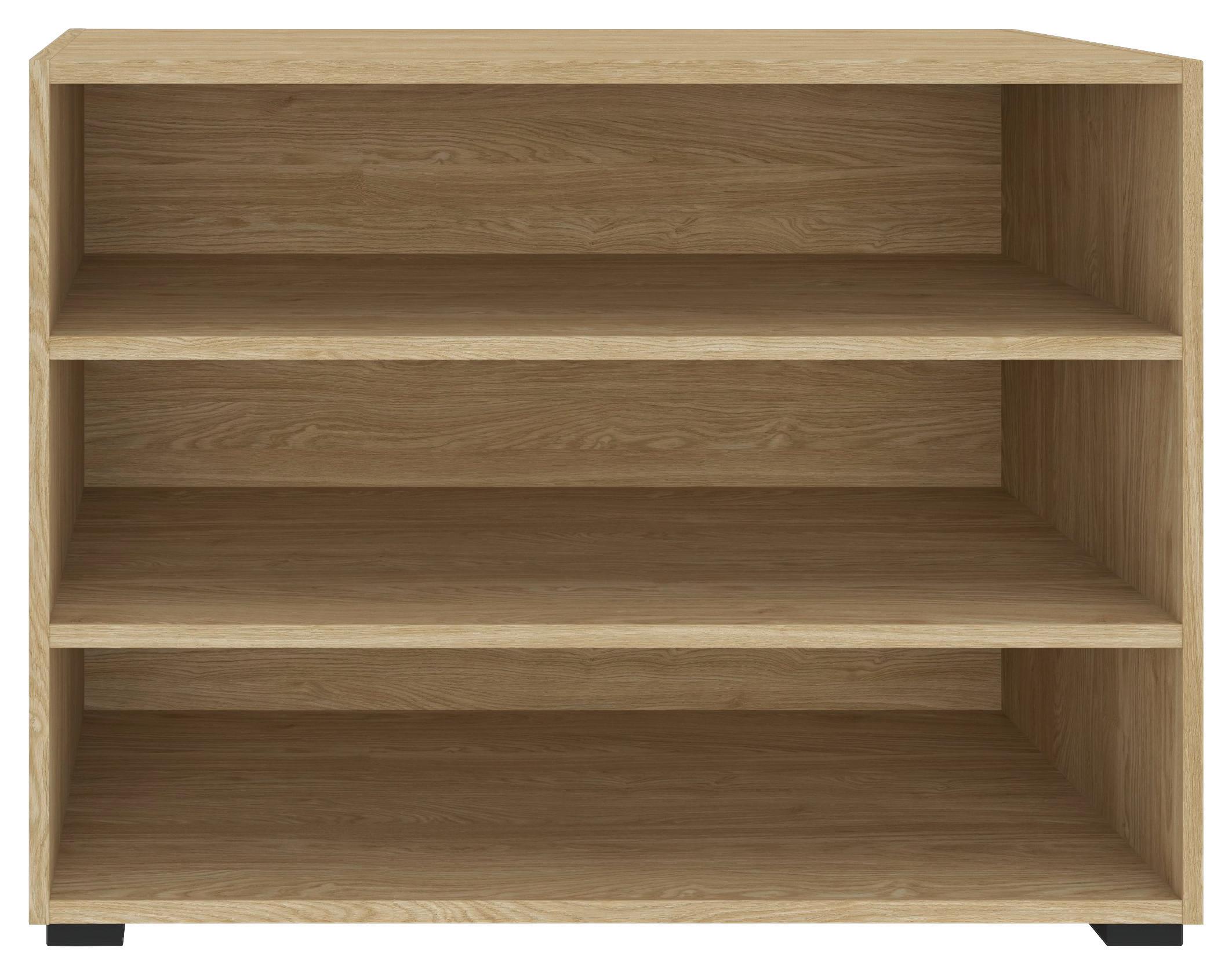 REGÁL UNIT-ELEMENTS MIDI - čierna/farba duba, Modern, kompozitné drevo (91,2/67,2/40cm) - Ondega