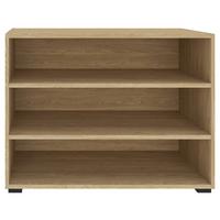Regal Unit -elements Midi B: 91,2 Cm Eichefarben - Eichefarben/Schwarz, MODERN, Holzwerkstoff (91,2/67,2/40cm) - Ondega