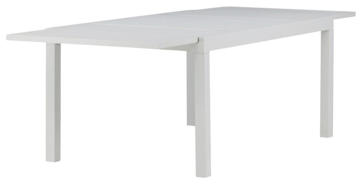 Gartentisch Marbella - Weiß, KONVENTIONELL, Metall (160/100/75cm) - Gardenson