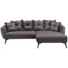 Ecksofa Baggio Anthrazit S: 277x162 cm - Anthrazit/Schwarz, MODERN, Textil (277/162cm) - Livetastic