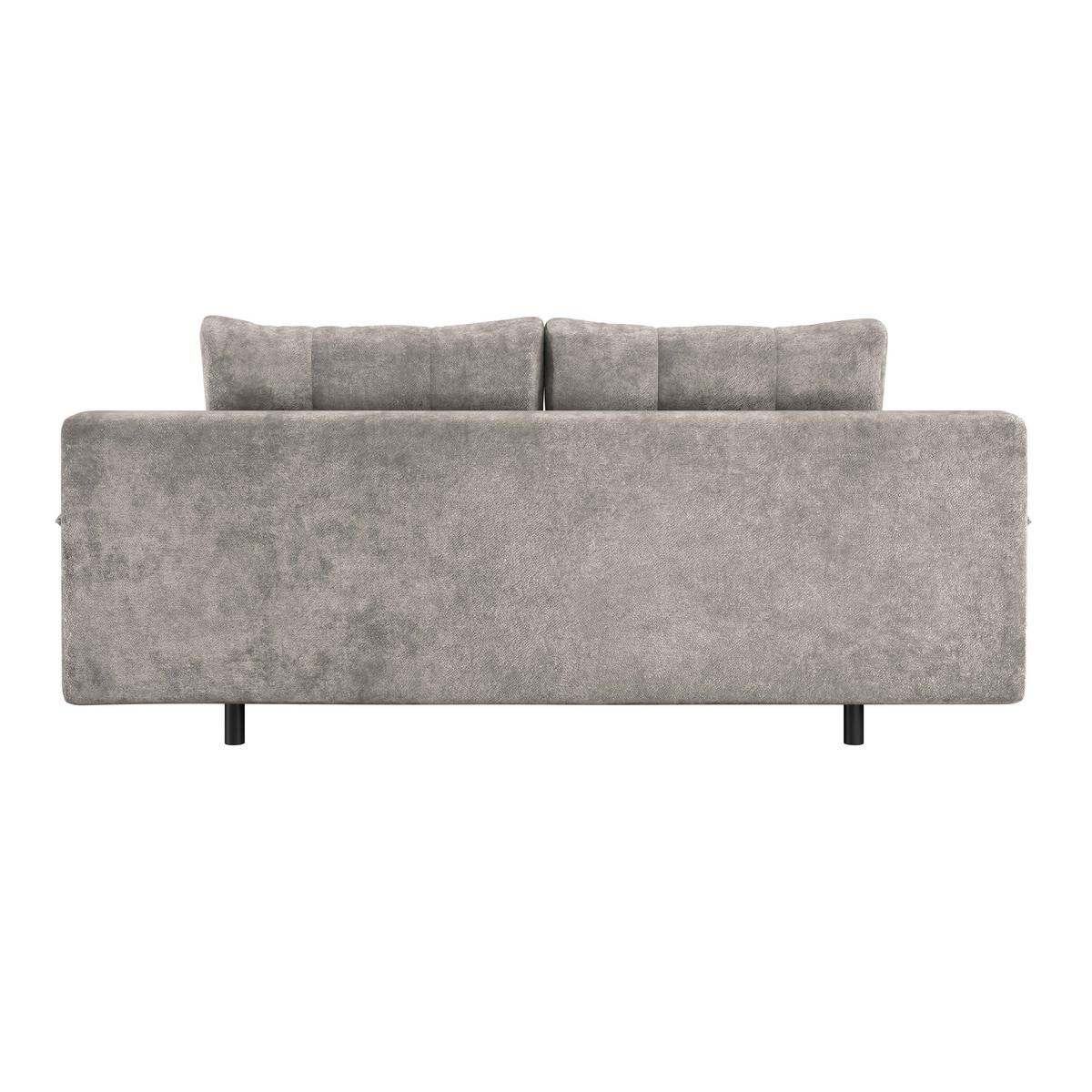 Schlafsofa Perla Grau B: 203 cm - Schwarz/Grau, KONVENTIONELL, Textil (203/94/96cm)