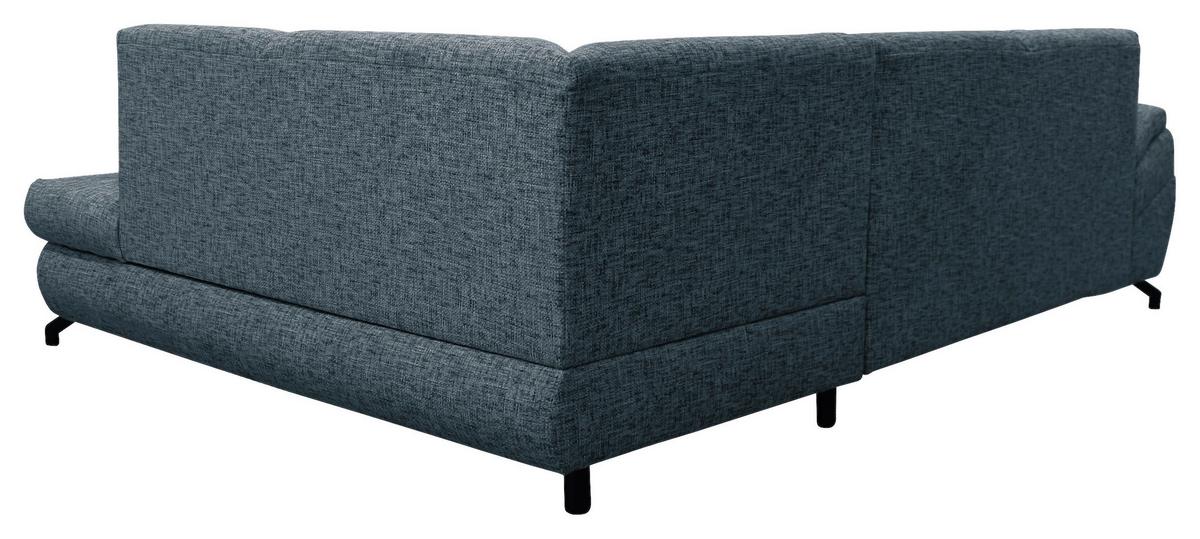 Ecksofa Imo Blau 274x201 cm - Blau/Schwarz, Design, Textil (274/201cm) - MID.YOU