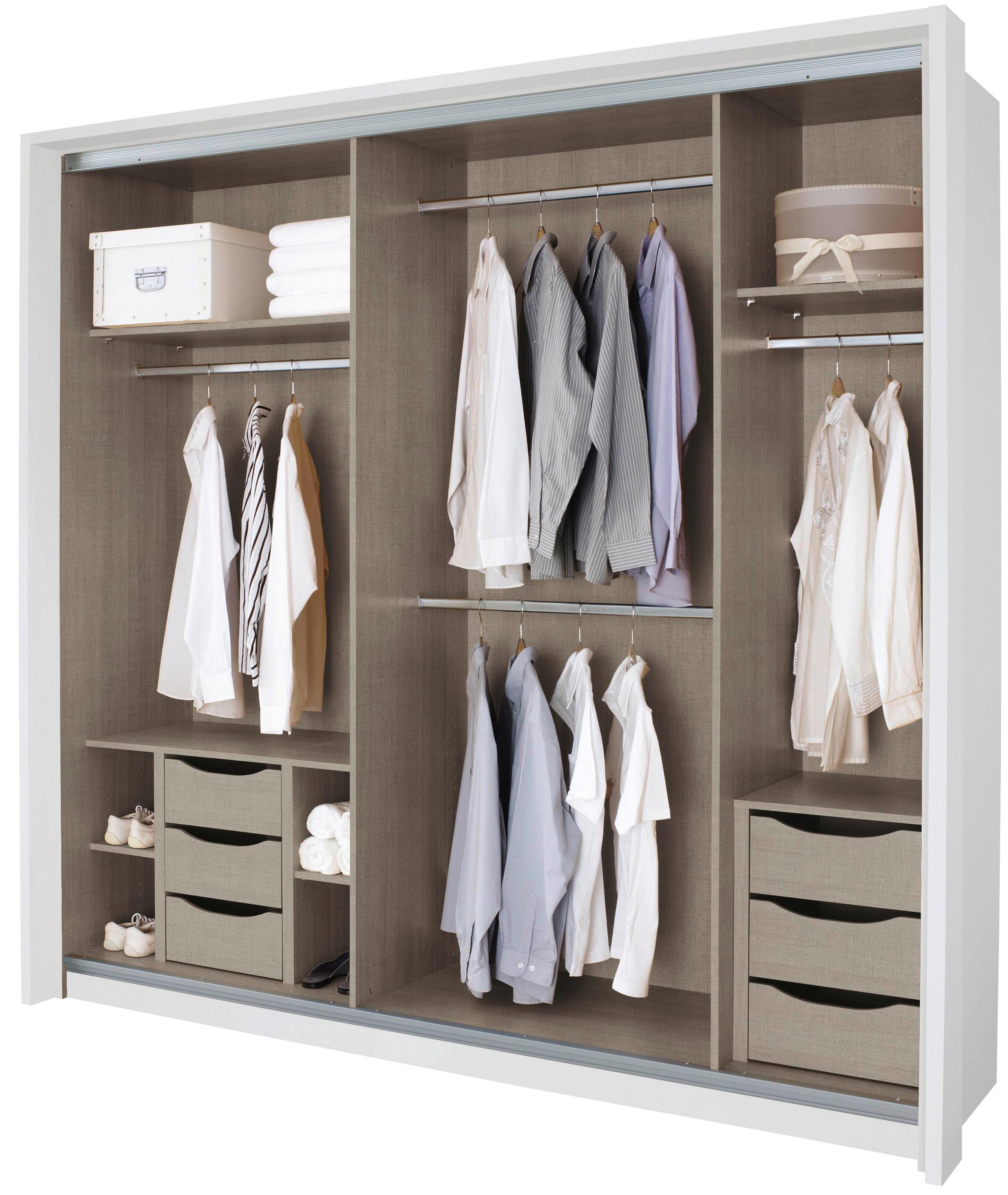 Kleiderstange Universal L: 87cm Metall Alufarben