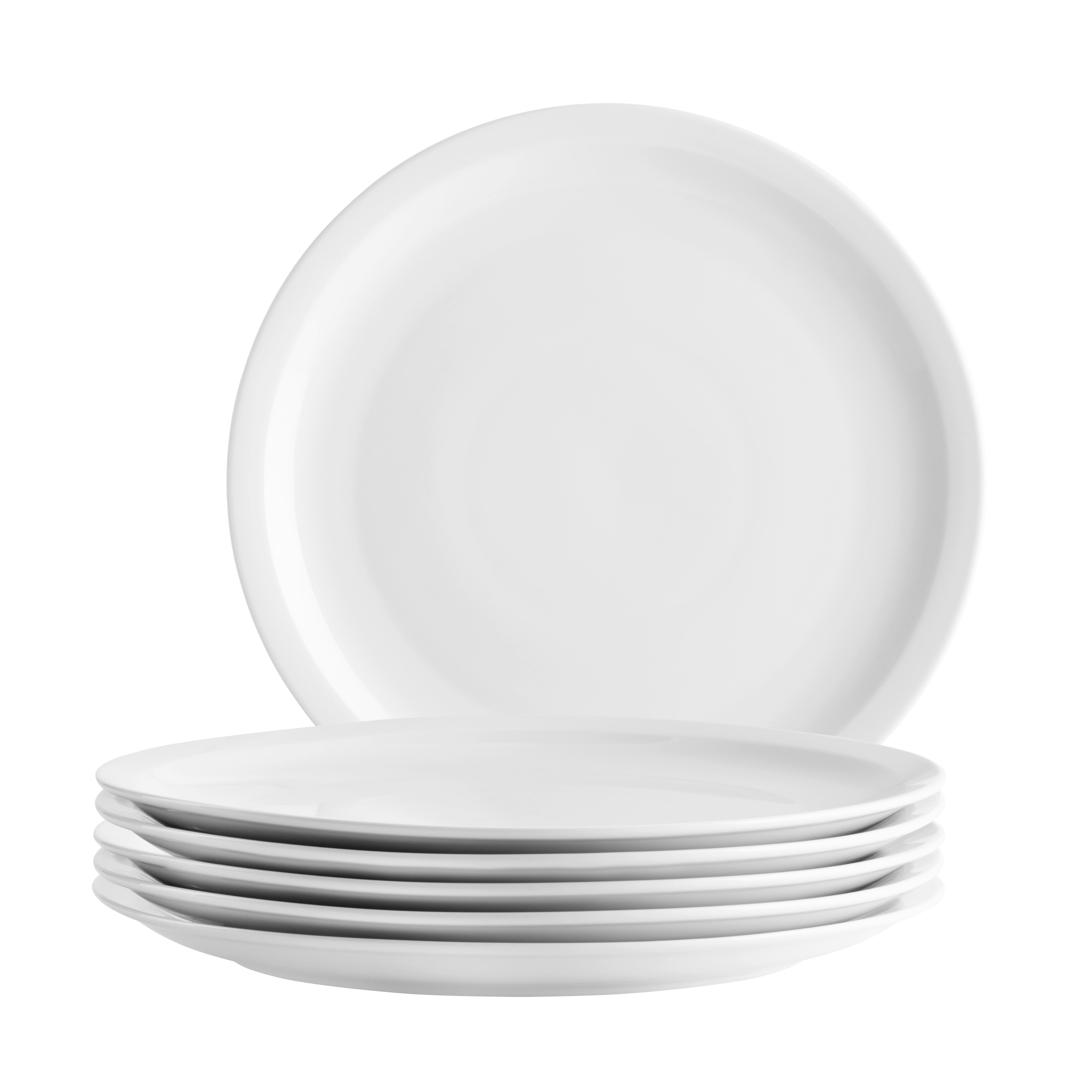 Pizzatellerset Barca Weiß 6-teilig - Weiß, Basics, Keramik - Mäser