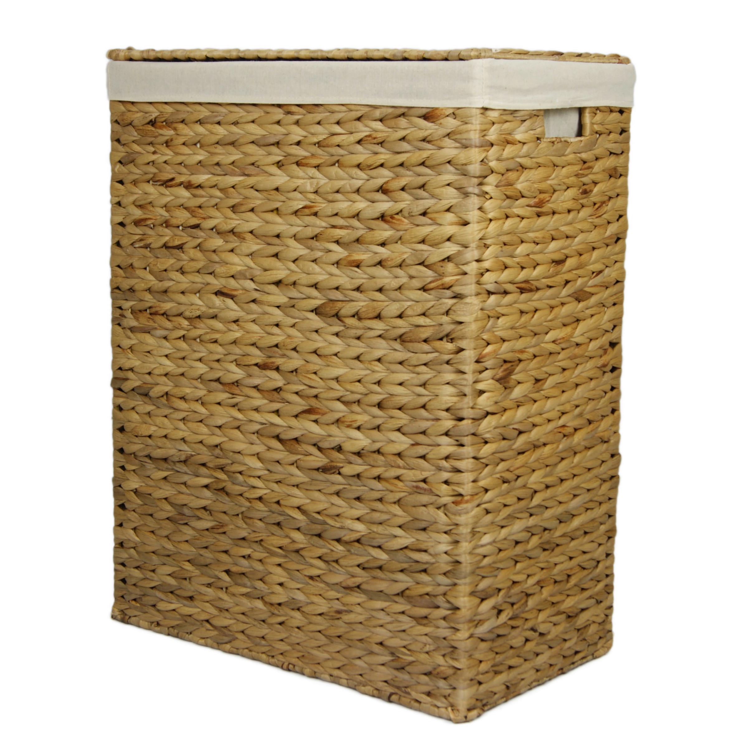 Wäschesammler LxBxH: 48x28x63 cm - Braun, Basics, Naturmaterialien (48/28/63cm)