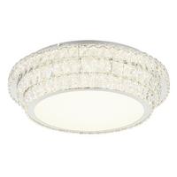 LED-Deckenleuchte 68157-58 - Klar/Chromfarben, KONVENTIONELL, Glas/Kunststoff (60cm) - Globo