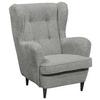 Ohrensessel Oskar Hellgrau B: 78 Cm - Hellgrau/Schwarz, Basics, Textil (78/102/98cm) - MID.YOU