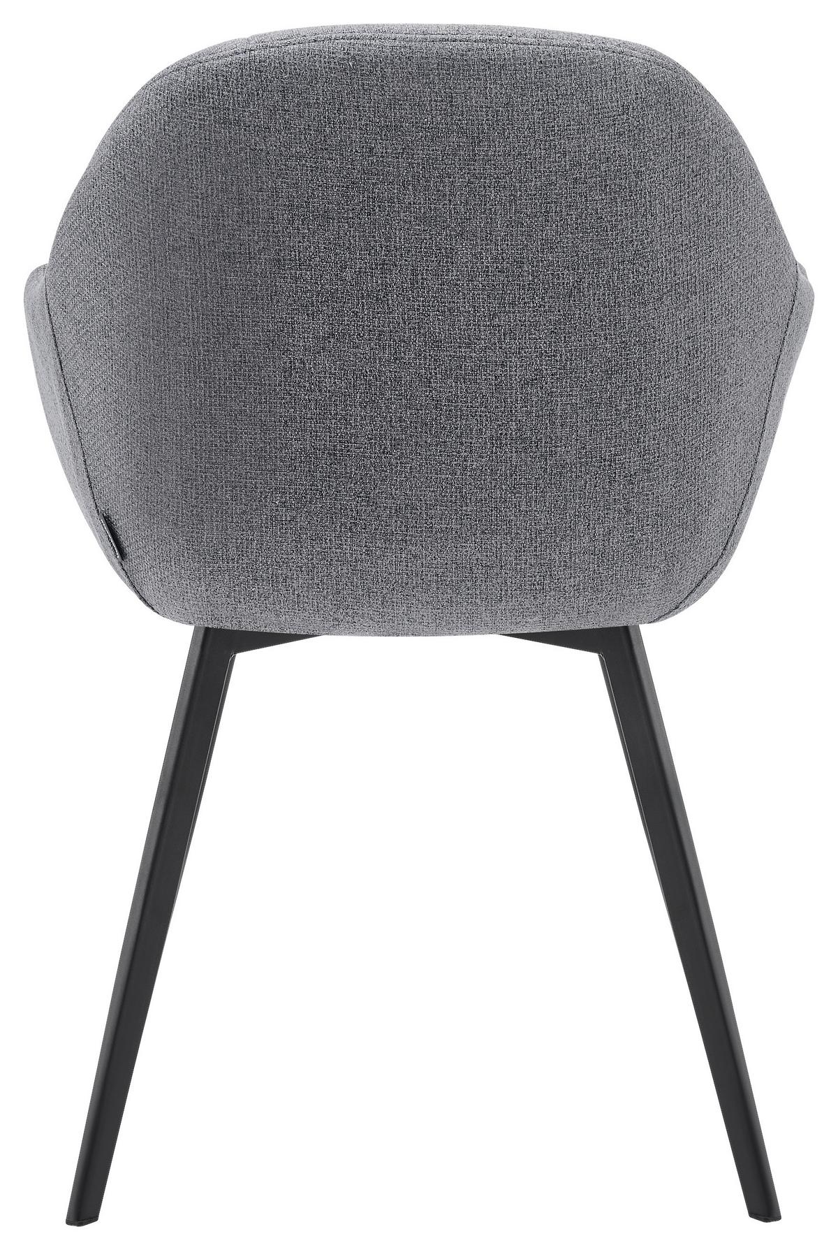 Vierfußstuhl Modo Grau/Schwarz B: 57 cm - Schwarz/Grau, MODERN, Holz/Textil (57/84,5/60,5cm) - Livetastic
