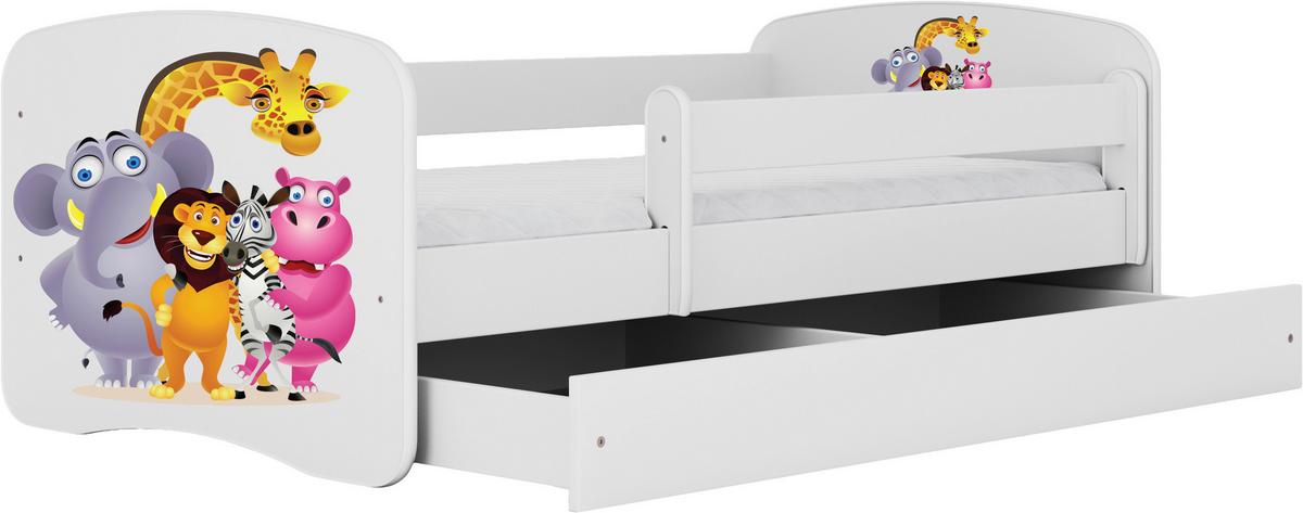 Kinder-/Juniorbett Babydreams inkl. Matratze 80x160 - Birkefarben/Weiß, MODERN, Holz/Holzwerkstoff (80/160cm) - MID.YOU