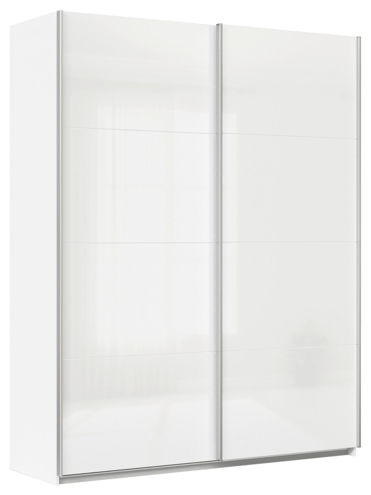 Tolóajtós  Szekrény Feldkirch 181/229 Cm - magasfényű fehér/fehér, Modern, faalapú anyag (181/229/62cm)